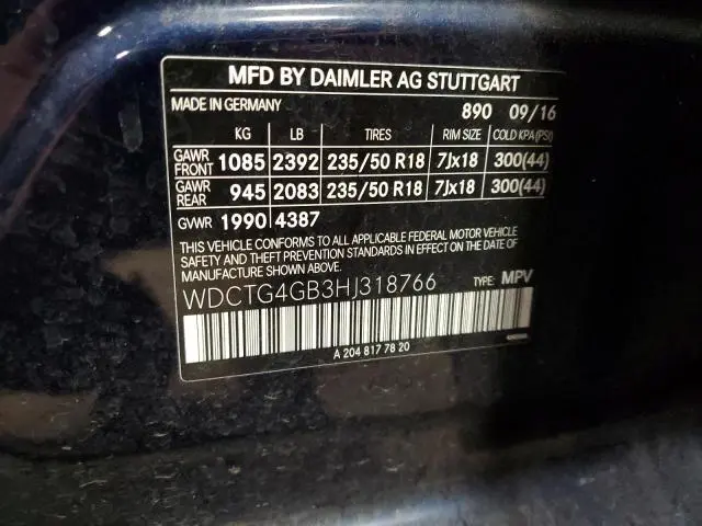 2017 MERCEDES-BENZ GLA 250 4MATIC  