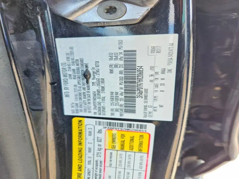 2017 FORD FUSION SE  
