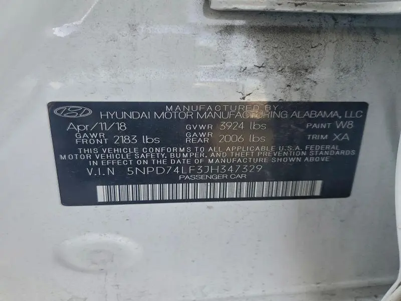 2018 HYUNDAI ELANTRA SE  