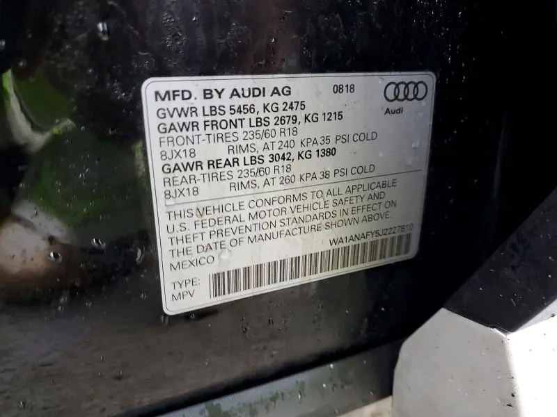 2018 AUDI Q5 PREMIUM  