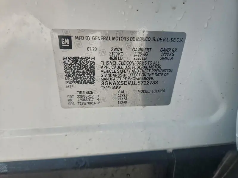 2020 CHEVROLET EQUINOX LS  