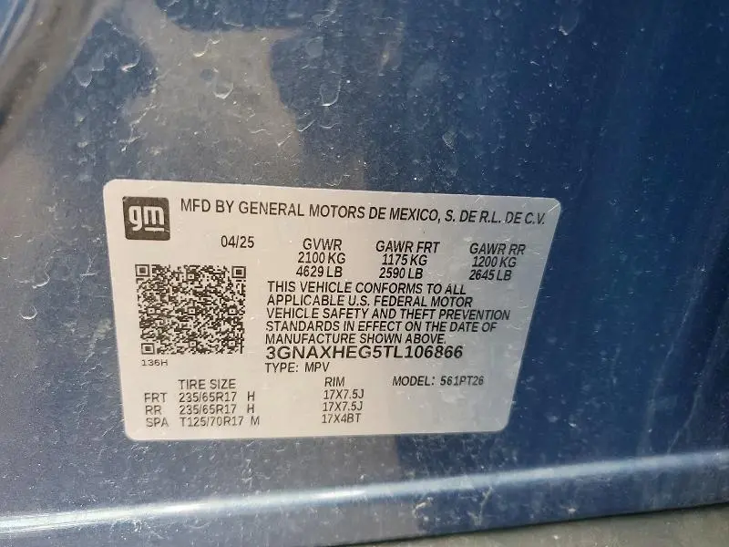 2026 CHEVROLET EQUINOX LT  