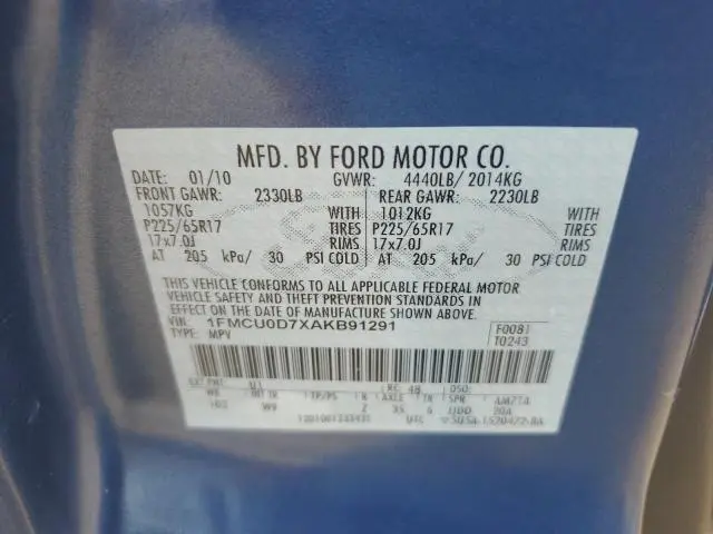 2010 FORD ESCAPE XLT  