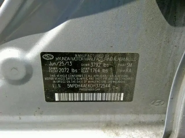 2013 HYUNDAI ELANTRA GLS