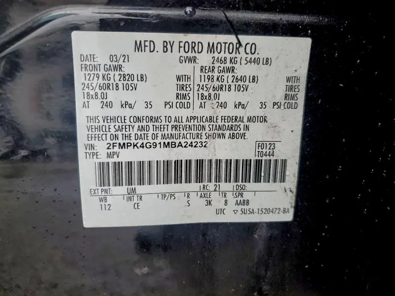 2021 FORD EDGE SE  