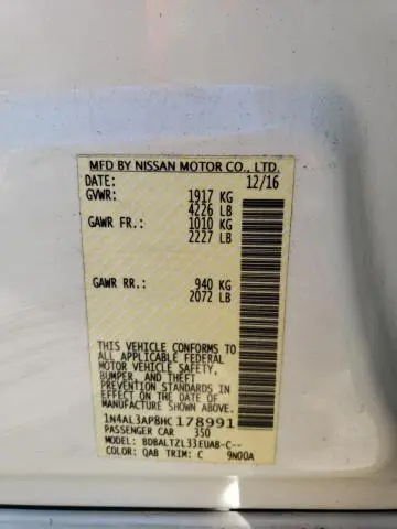 2017 NISSAN ALTIMA 2.5  