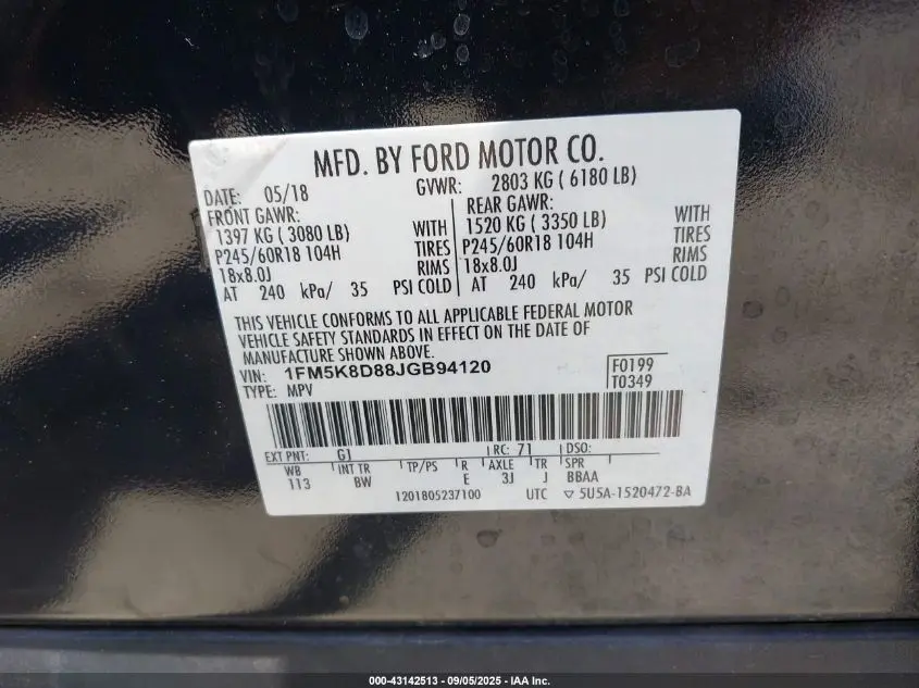 2018 FORD EXPLORER XLT