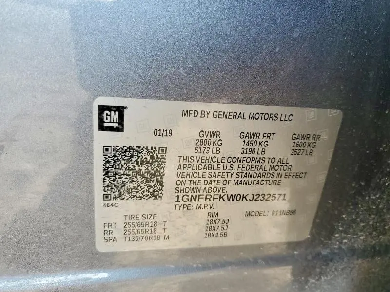 2019 CHEVROLET TRAVERSE LS  