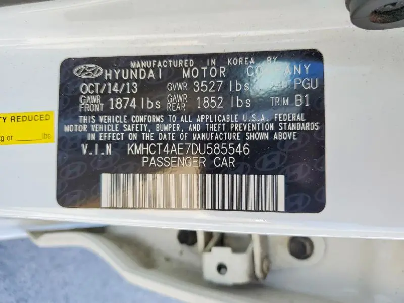2013 HYUNDAI ACCENT GLS  