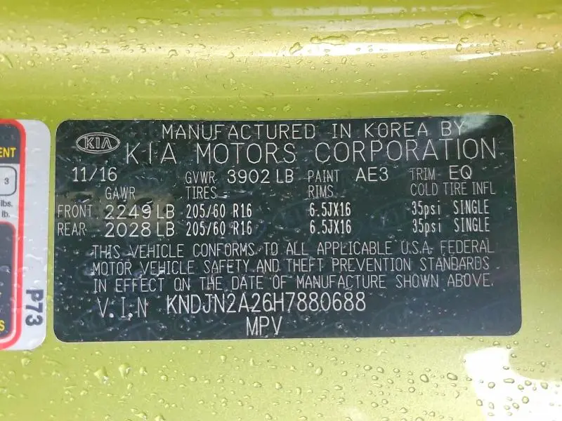 2017 KIA SOUL BASE  
