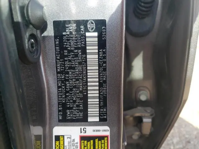 2022 TOYOTA CAMRY LE  