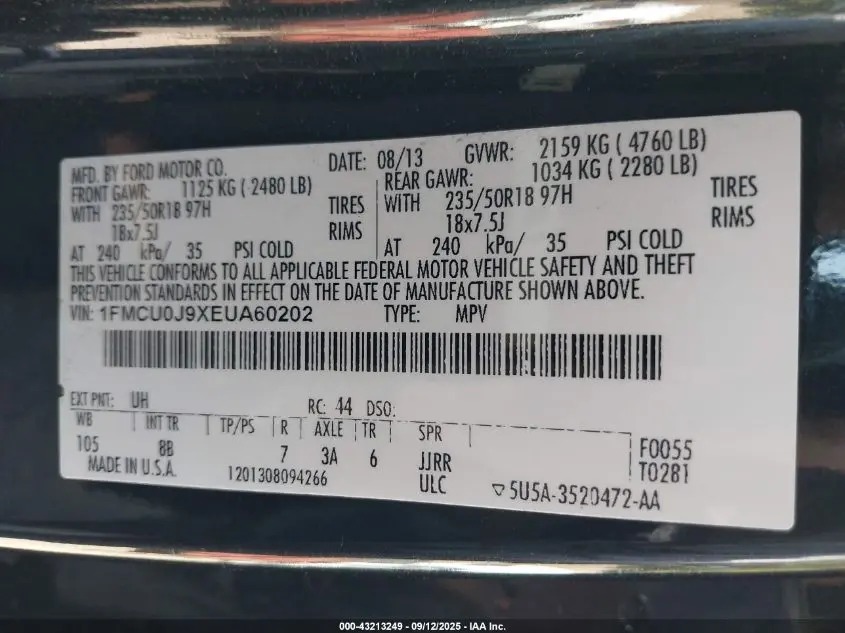 2014 FORD ESCAPE TITANIUM