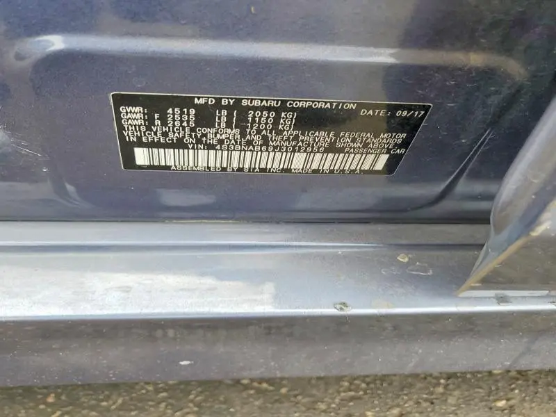 2018 SUBARU LEGACY 2.5I  