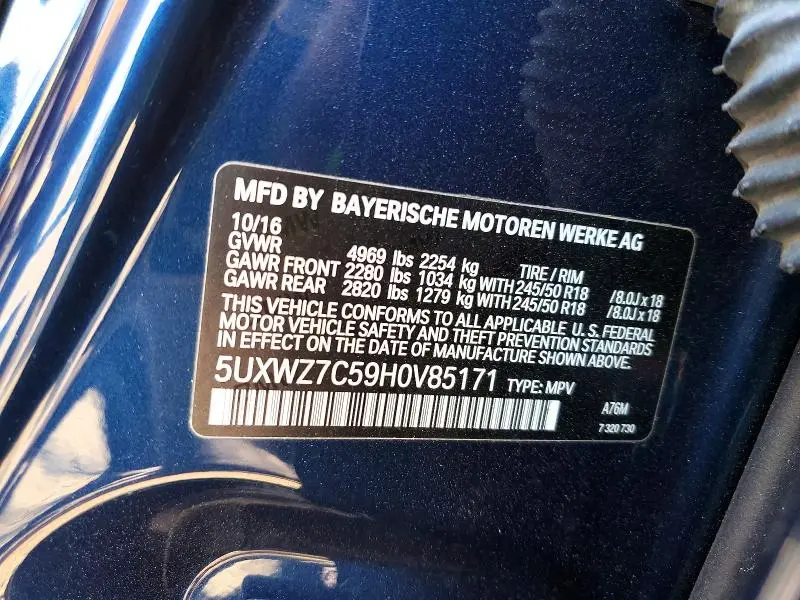 2017 BMW X3 SDRIVE28I  