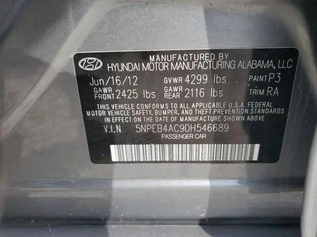 2013 HYUNDAI SONATA GLS