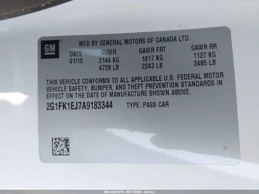 2010 CHEVROLET CAMARO 2SS