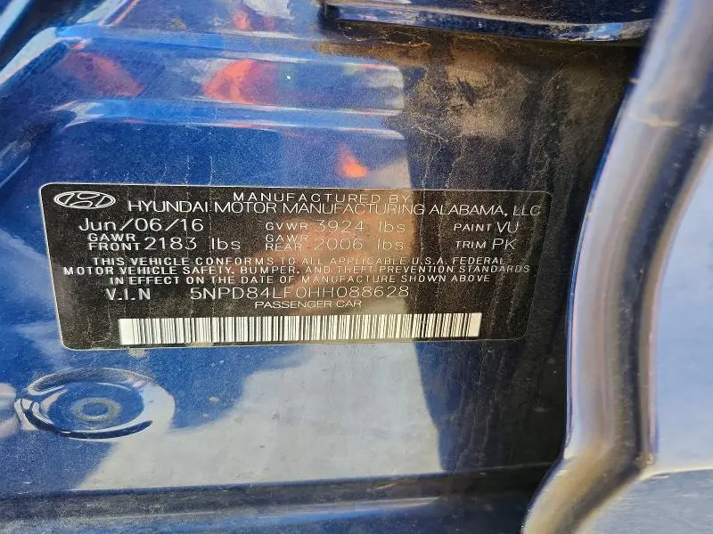 2017 HYUNDAI ELANTRA SE  