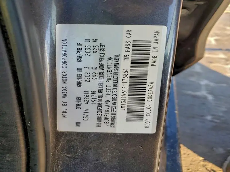 2015 MAZDA 6 TOURING  