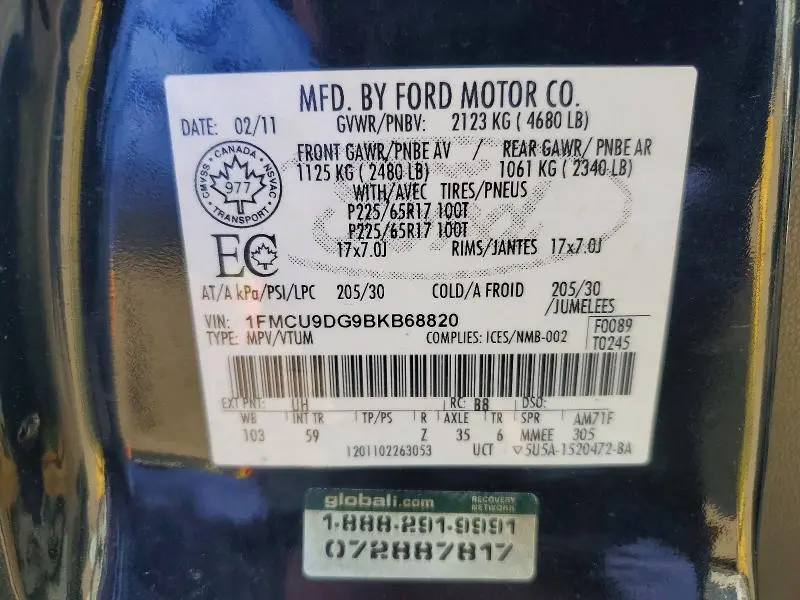 2011 FORD ESCAPE XLT  