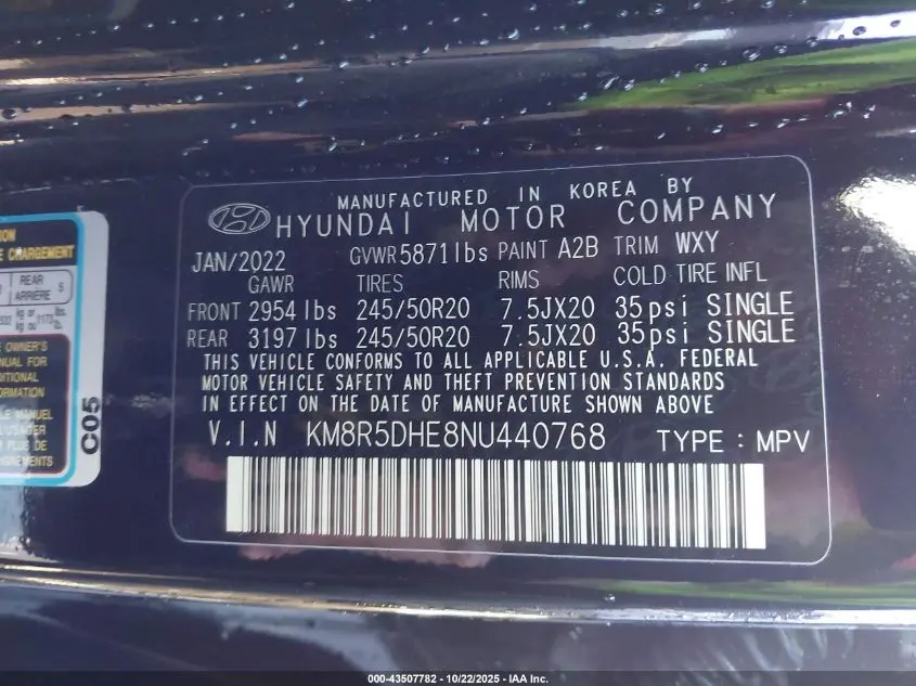 2022 HYUNDAI PALISADE LIMITED