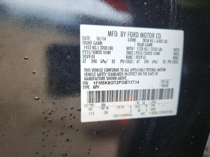 2015 FORD EXPLORER SPORT  