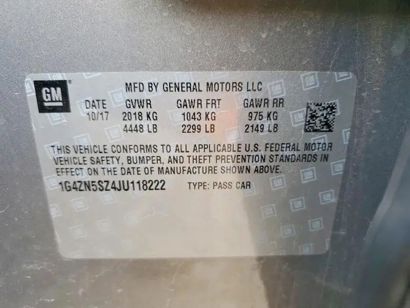 2018 BUICK LACROSSE PREFERRED  