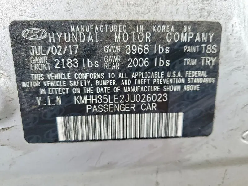 2018 HYUNDAI ELANTRA GT   