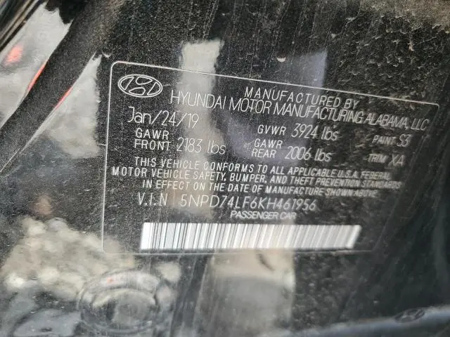 2019 HYUNDAI ELANTRA SE  