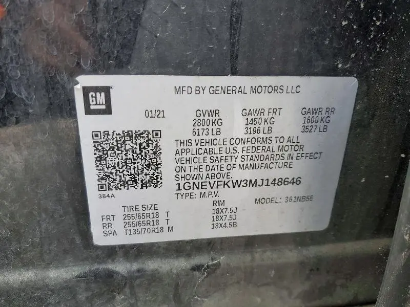 2021 CHEVROLET TRAVERSE LS  