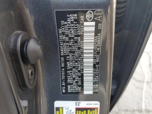 2010 TOYOTA COROLLA BASE  