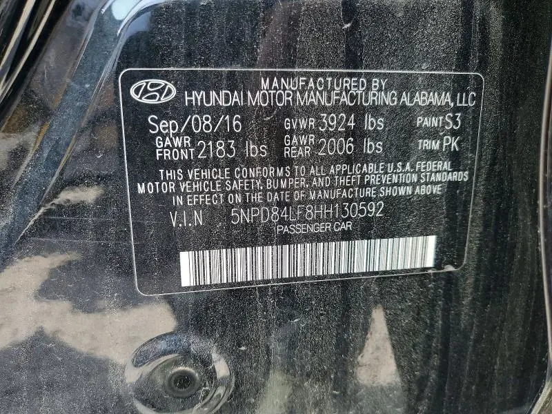 2017 HYUNDAI ELANTRA SE  