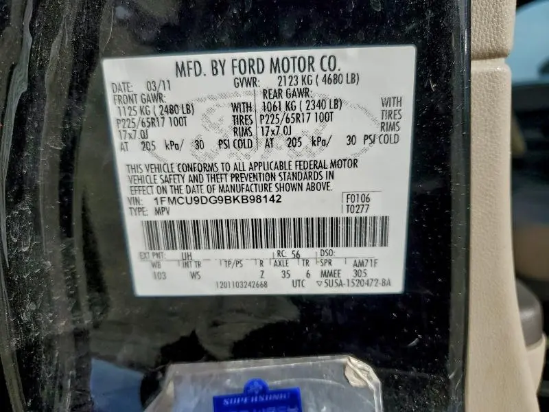 2011 FORD ESCAPE XLT  