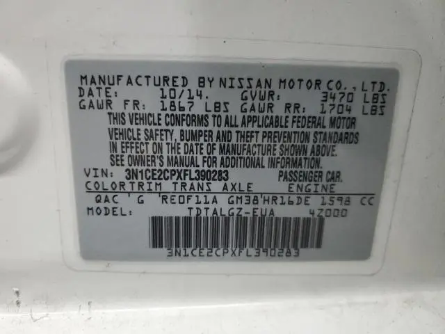 2015 NISSAN VERSA NOTE S  