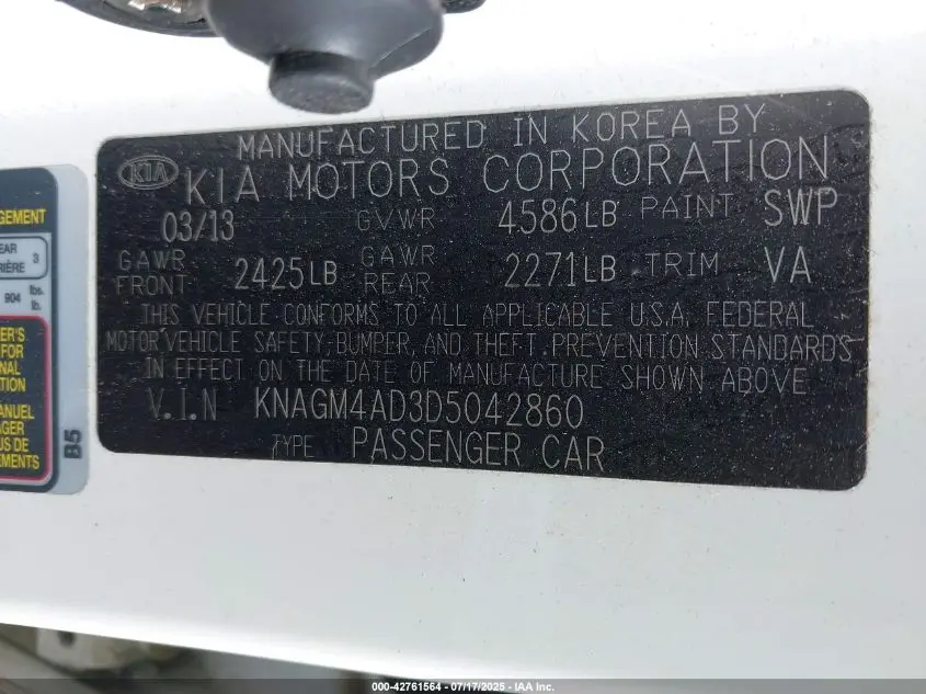 2013 KIA OPTIMA HYBRID EX