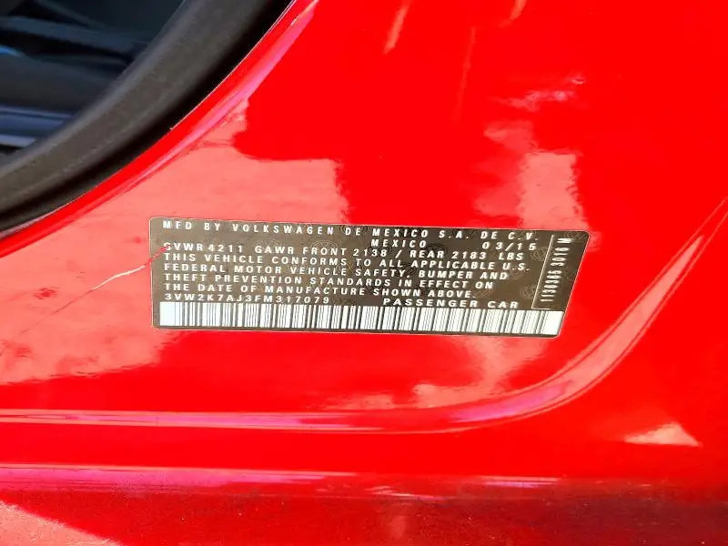 2015 VOLKSWAGEN JETTA BASE  