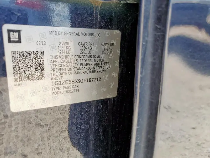 2018 CHEVROLET MALIBU PREMIER  