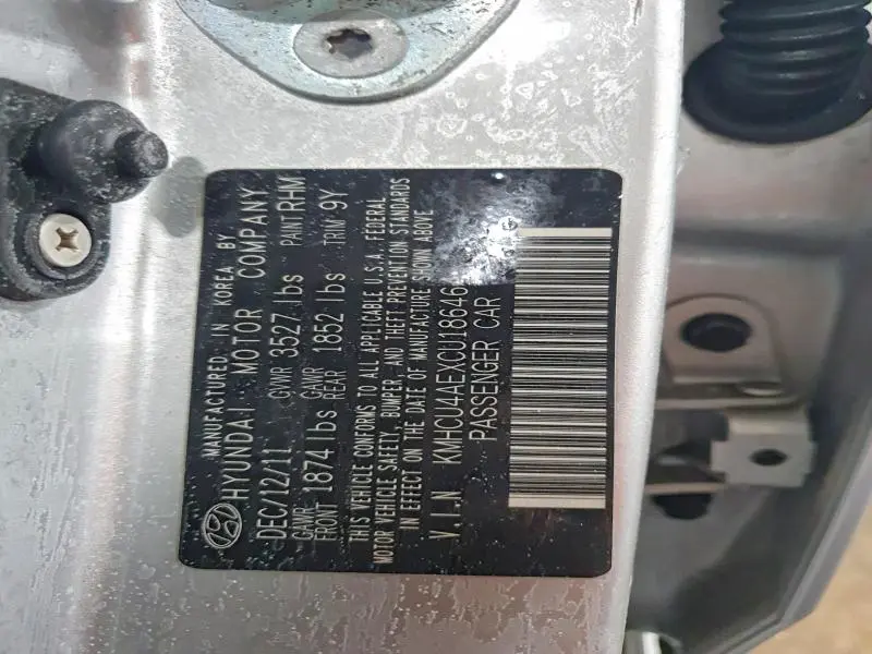 2012 HYUNDAI ACCENT GLS  