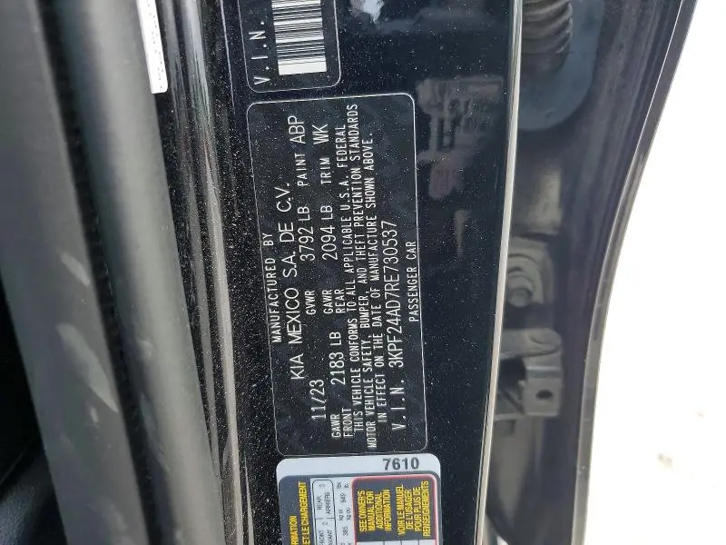 2024 KIA FORTE LXS  