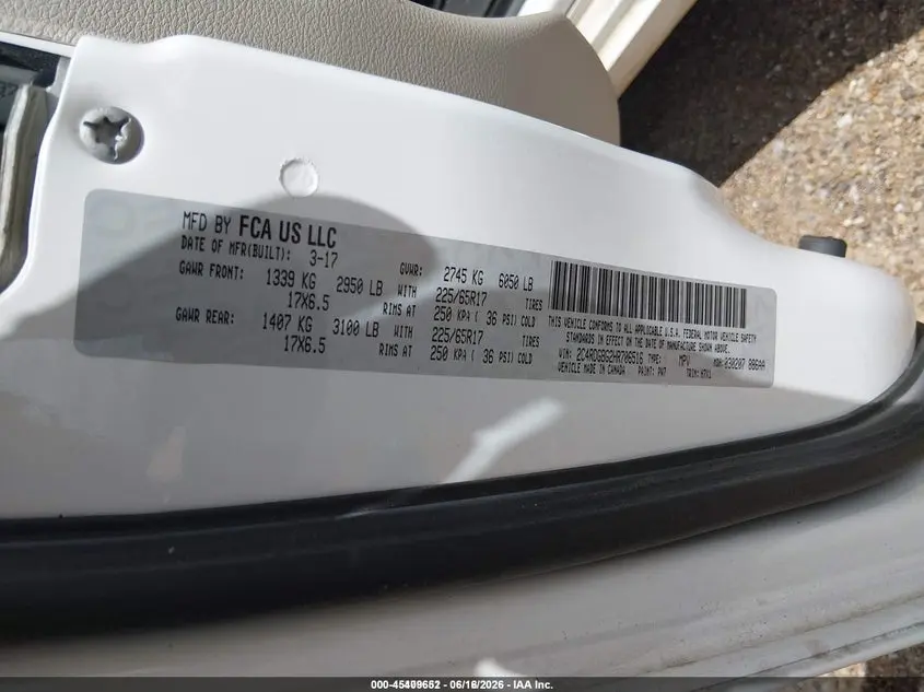 2017 DODGE GRAND CARAVAN SE