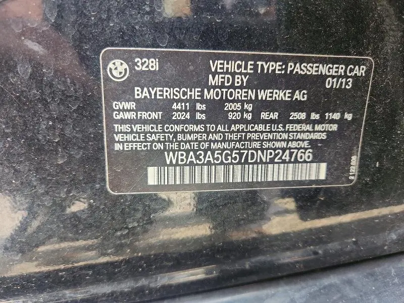 2013 BMW 328 I  