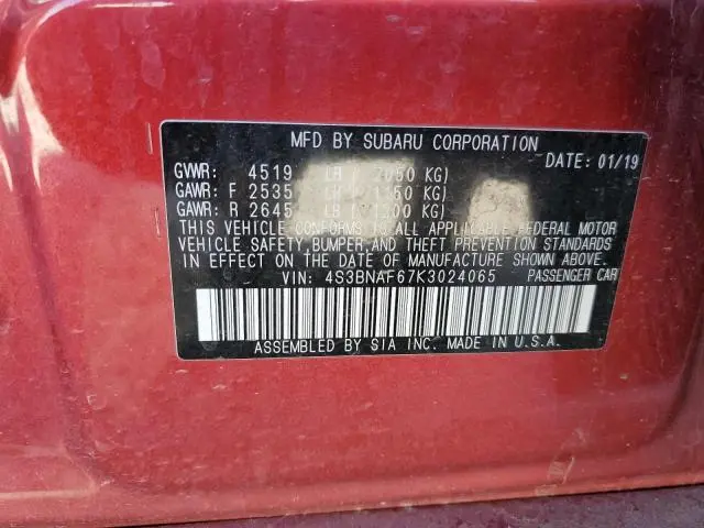 2019 SUBARU LEGACY 2.5I PREMIUM  