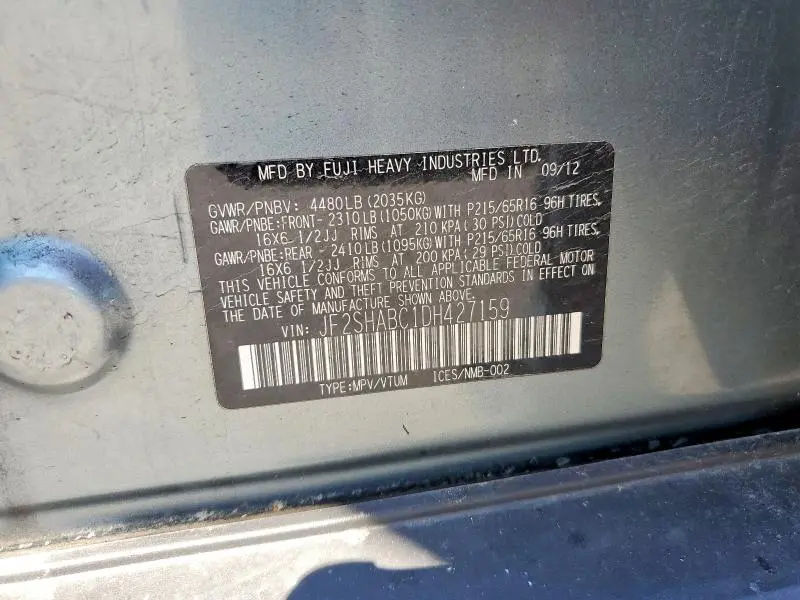 2013 SUBARU FORESTER 2.5X  