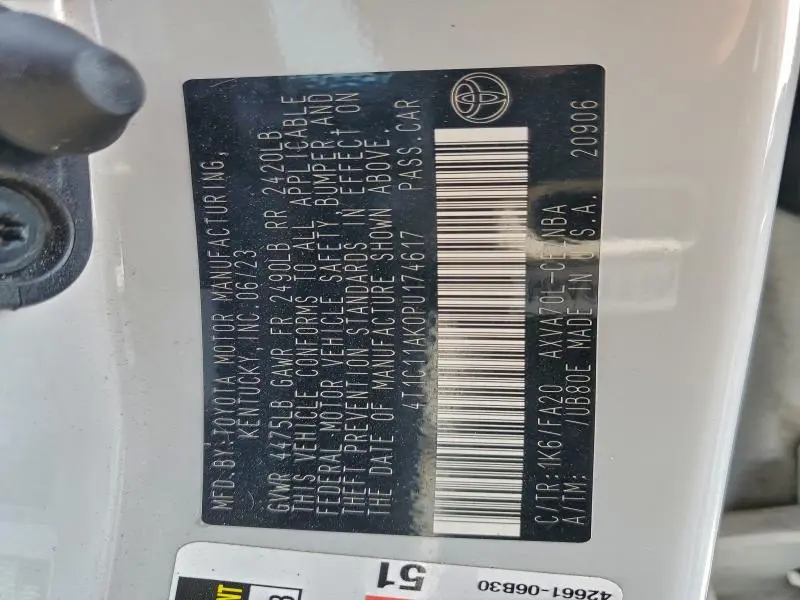 2023 TOYOTA CAMRY LE  