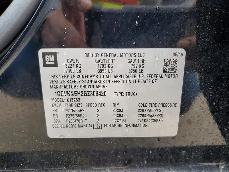 2016 CHEVROLET SILVERADO K1500  