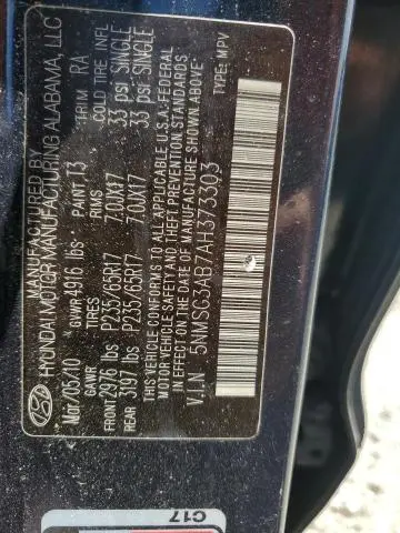 2010 HYUNDAI SANTA FE GLS