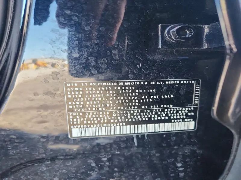 2020 VOLKSWAGEN TIGUAN S  