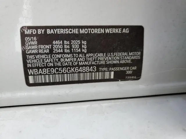 2016 BMW 328 I SULEV  