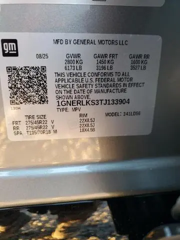 2026 CHEVROLET TRAVERSE RS  