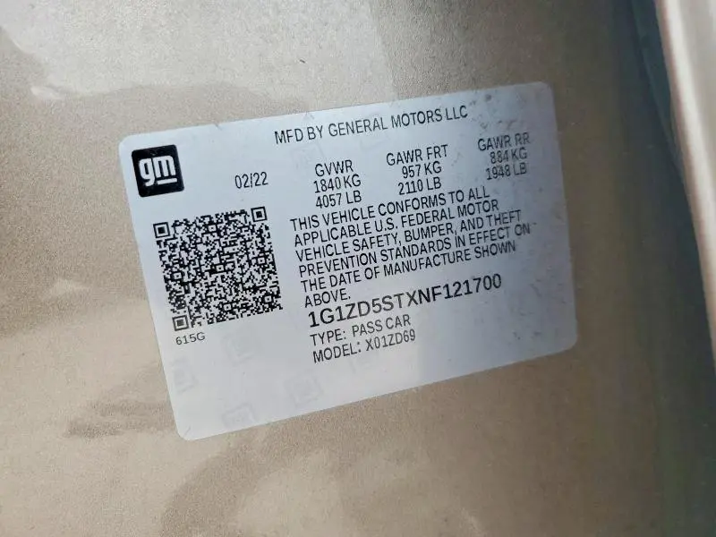2022 CHEVROLET MALIBU LT  
