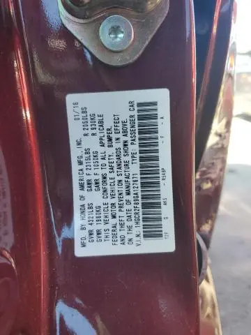 2016 HONDA ACCORD EXL